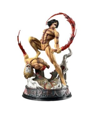 EREN JAEGER ANIME FIGURE BATTLE FIGHTING SCENE PVC ANIMÉ ACTION FIGURE 29cm