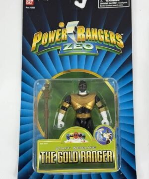 1996 BANDAI POWER RANGERS ZEO '' STAF WHIRLNG'' THE GOLD RANGER ACTION FIGURE