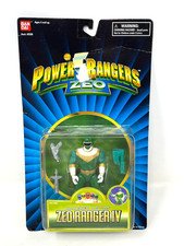 VINTAGE 1996 POWER RANGERS ZEO RANGER lV GREEN ''HATCHET'' ACTION FIGURE