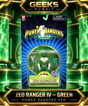 VINTAGE 1996 POWER RANGERS ZEO RANGER lV GREEN ''HATCHET'' ACTION FIGURE