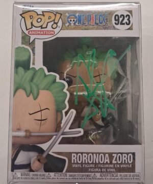 RORONA ZORO FUNKOPOP #923 ANIMATION ONE-PIECE SIGNED BY CHRISTOPHER SABAT